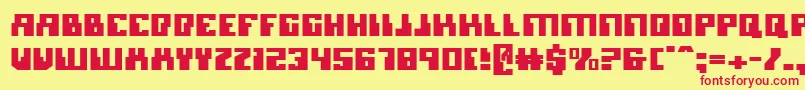 micronian Font – Red Fonts on Yellow Background