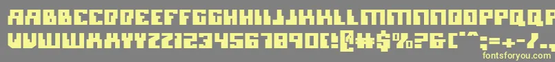 micronian Font – Yellow Fonts on Gray Background