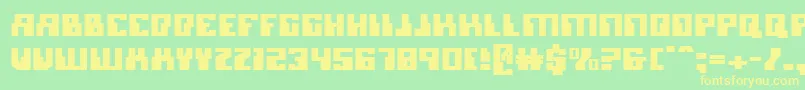 micronian Font – Yellow Fonts on Green Background