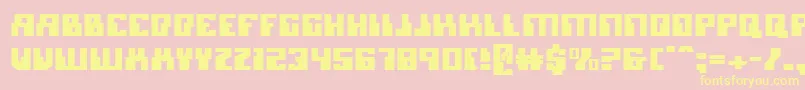 micronian Font – Yellow Fonts on Pink Background