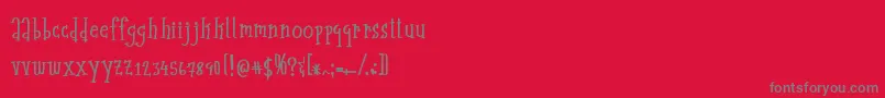 midcentury Font – Gray Fonts on Red Background