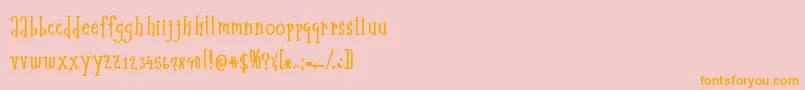 midcentury Font – Orange Fonts on Pink Background