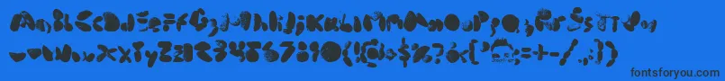 フォントmiddle cove beach rocks 1 0 – 黒い文字の青い背景