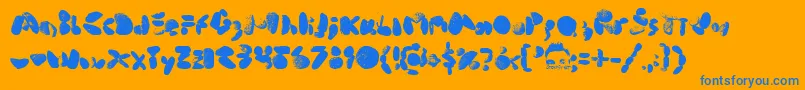 middle cove beach rocks 1 0 Font – Blue Fonts on Orange Background
