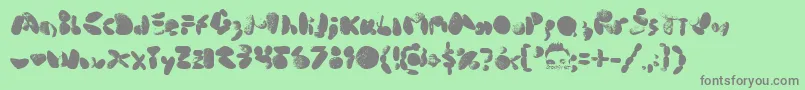 middle cove beach rocks 1 0 Font – Gray Fonts on Green Background