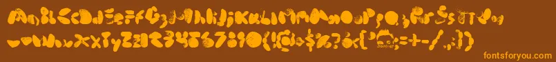 middle cove beach rocks 1 0 Font – Orange Fonts on Brown Background