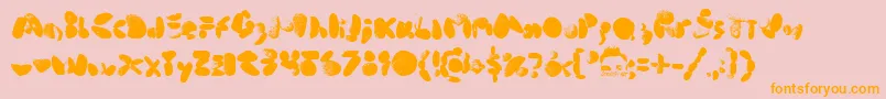 middle cove beach rocks 1 0 Font – Orange Fonts on Pink Background