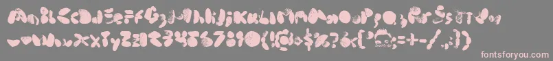 middle cove beach rocks 1 0 Font – Pink Fonts on Gray Background