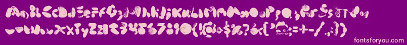 middle cove beach rocks 1 0 Font – Pink Fonts on Purple Background