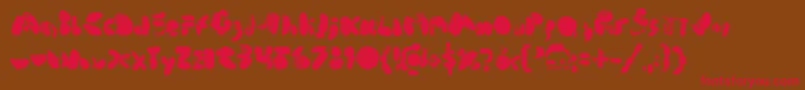 middle cove beach rocks 1 0 Font – Red Fonts on Brown Background