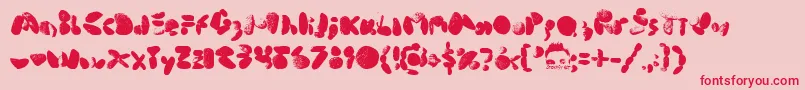 middle cove beach rocks 1 0 Font – Red Fonts on Pink Background