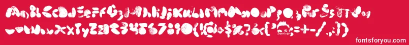 middle cove beach rocks 1 0 Font – White Fonts on Red Background