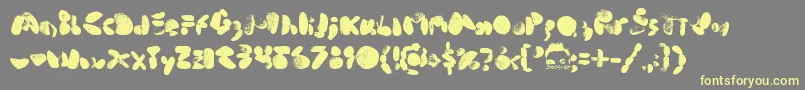 middle cove beach rocks 1 0 Font – Yellow Fonts on Gray Background