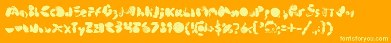 middle cove beach rocks 1 0 Font – Yellow Fonts on Orange Background