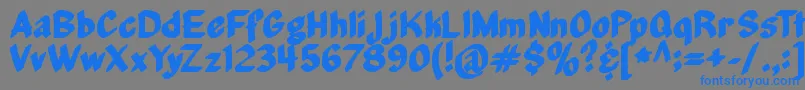 MiddleManagement Font – Blue Fonts on Gray Background