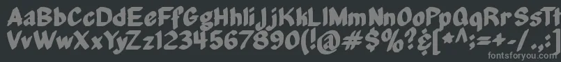 MiddleManagement Font – Gray Fonts on Black Background
