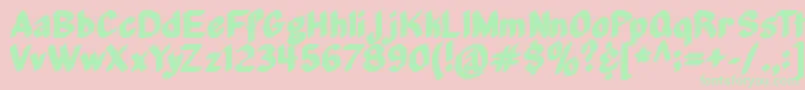 MiddleManagement Font – Green Fonts on Pink Background