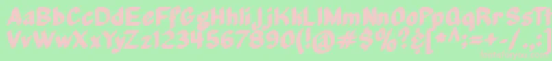 MiddleManagement Font – Pink Fonts on Green Background