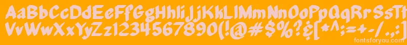 MiddleManagement Font – Pink Fonts on Orange Background