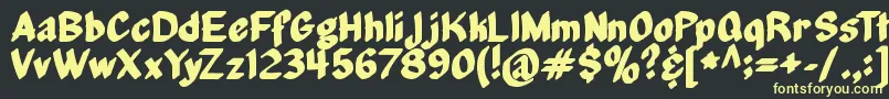 MiddleManagement Font – Yellow Fonts on Black Background