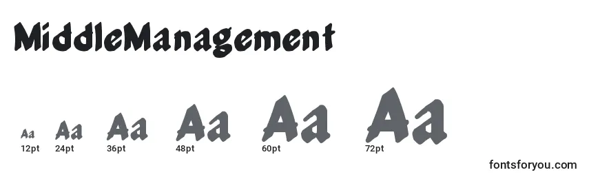 Größen der Schriftart MiddleManagement
