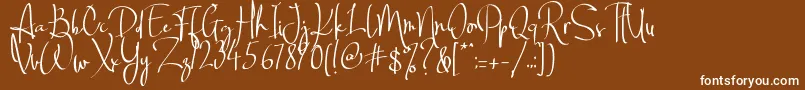 Middletown One Regular Dafont-fontti – valkoiset fontit ruskealla taustalla