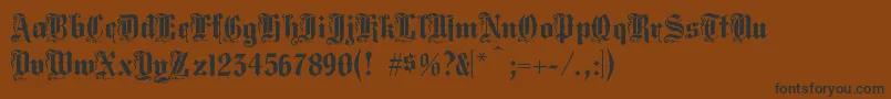 MIDDST   Font – Black Fonts on Brown Background