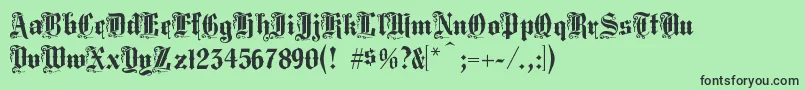 MIDDST   Font – Black Fonts on Green Background