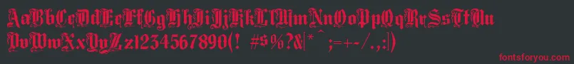 MIDDST   Font – Red Fonts on Black Background