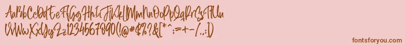 Midellion Demo Font – Brown Fonts on Pink Background