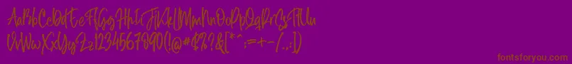 Midellion Demo Font – Brown Fonts on Purple Background