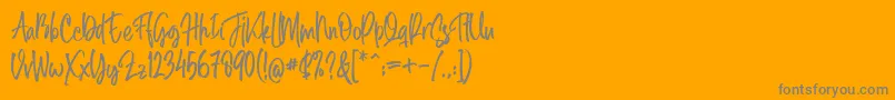 Midellion Demo Font – Gray Fonts on Orange Background