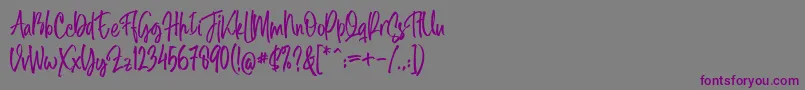 Midellion Demo Font – Purple Fonts on Gray Background