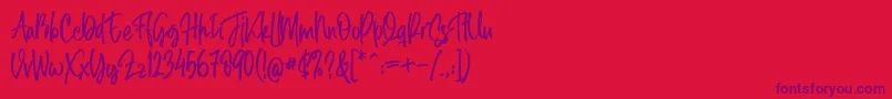 Midellion Demo Font – Purple Fonts on Red Background