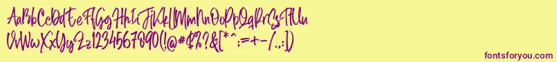 More about Midellion Demo Font Midellion Demo Font – Purple Fonts on Yellow Background