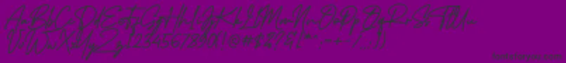 MidlestoneSignature Font – Black Fonts on Purple Background