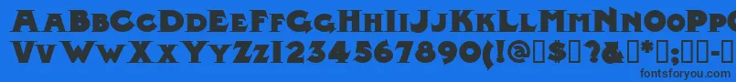 MIDLRN   Font – Black Fonts on Blue Background