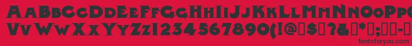 MIDLRN   Font – Black Fonts on Red Background