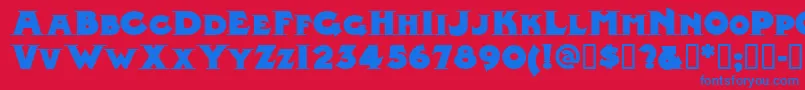 MIDLRN   Font – Blue Fonts on Red Background