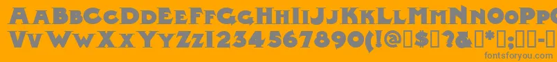 MIDLRN  -Schriftart – Graue Schriften auf orangefarbenem Hintergrund