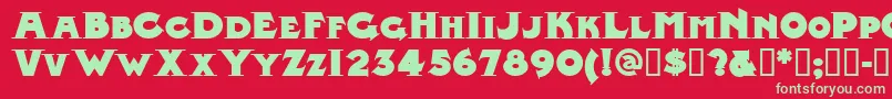 MIDLRN   Font – Green Fonts on Red Background