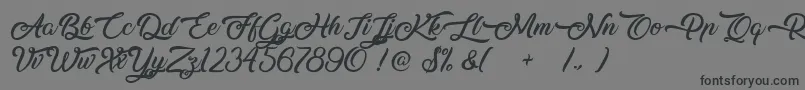 Midnight Bangkok Font – Black Fonts on Gray Background