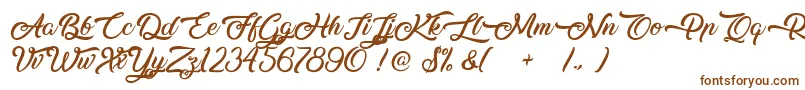 Шрифт Midnight Bangkok – коричневые шрифты на белом фоне