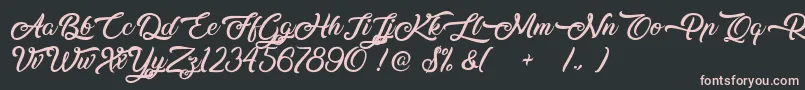 Midnight Bangkok Font – Pink Fonts on Black Background