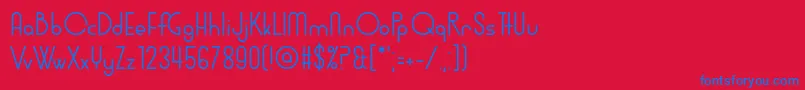 Midnight Champion Font – Blue Fonts on Red Background