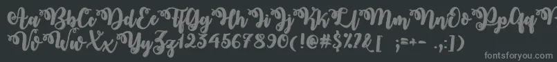 フォントMidnight in October   – 黒い背景に灰色の文字