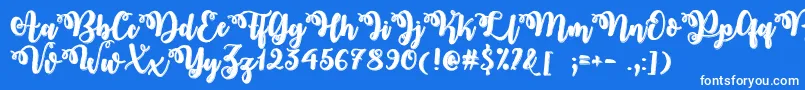 フォントMidnight in October   – 青い背景に白い文字