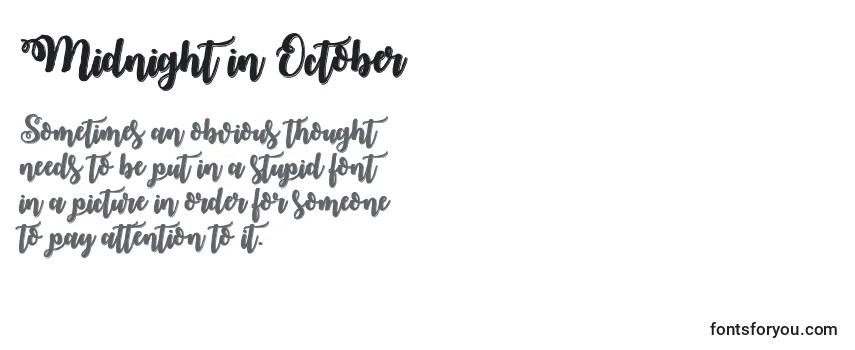 Midnight in October   Font