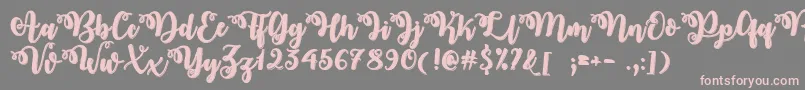 Midnight in October   Font – Pink Fonts on Gray Background