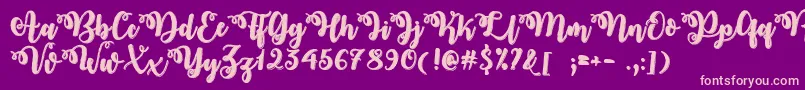 Midnight in October   Font – Pink Fonts on Purple Background